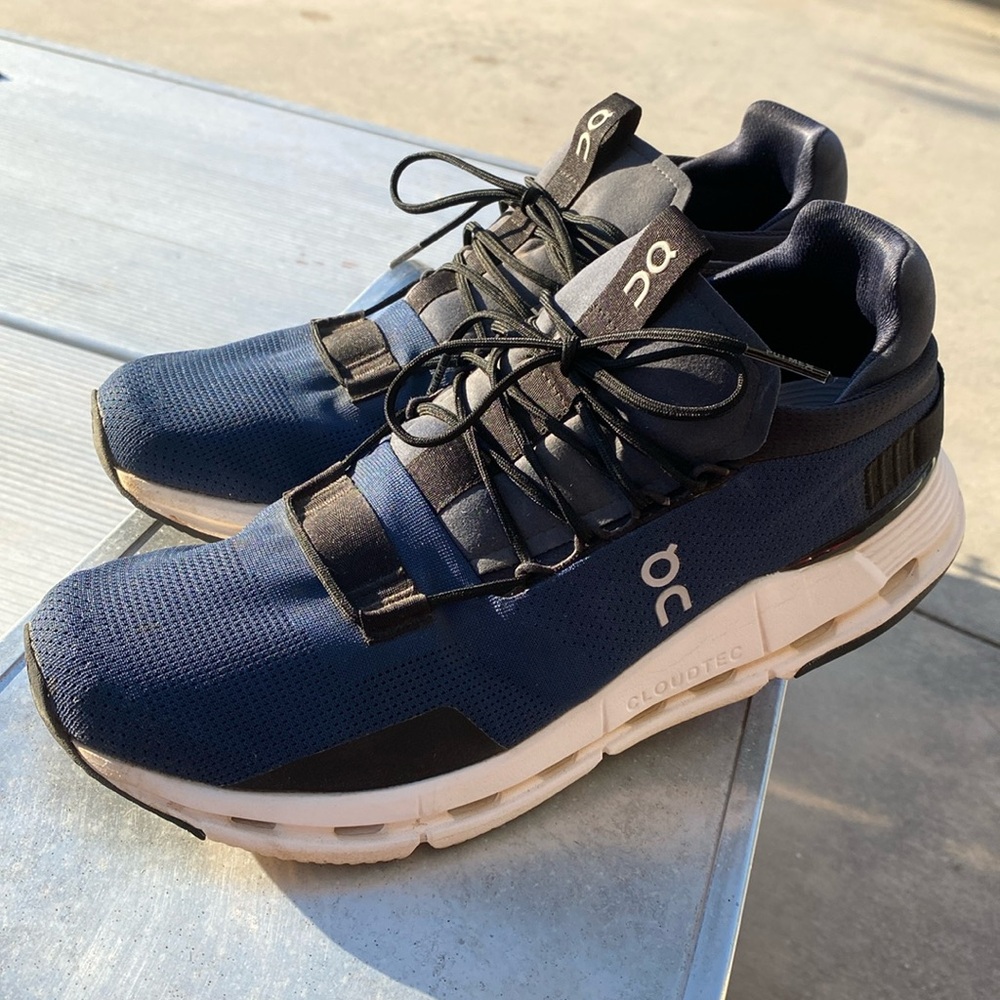 On Cloud Nova Navy Blue White Running Shoes